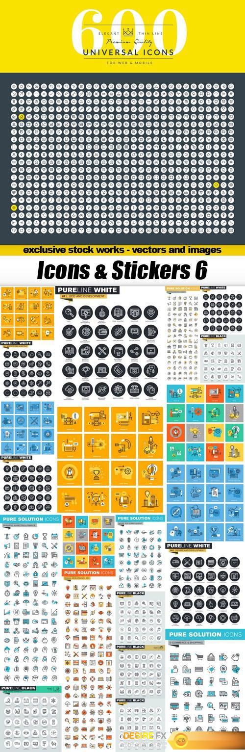 Icons & Stickers 6 - 22xEPS