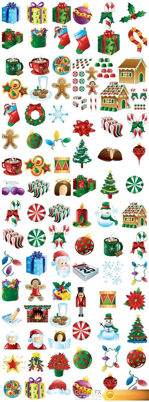 Christmas gifts, Icons 15X EPS