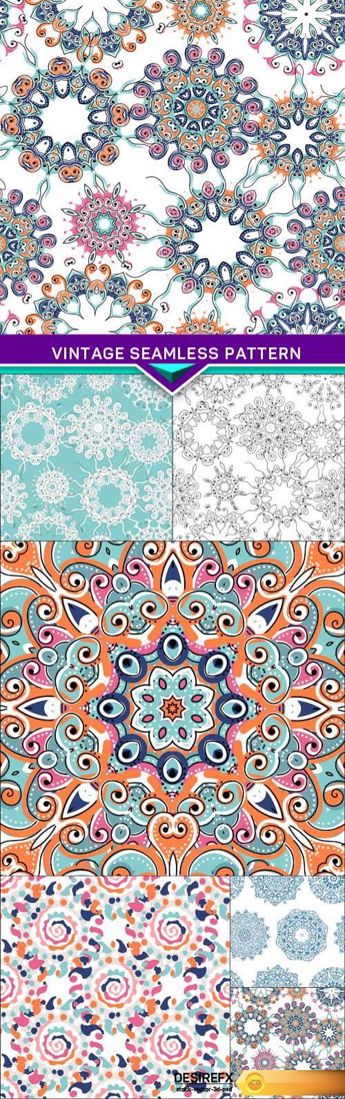 Vintage seamless pattern for your design 6X EPS