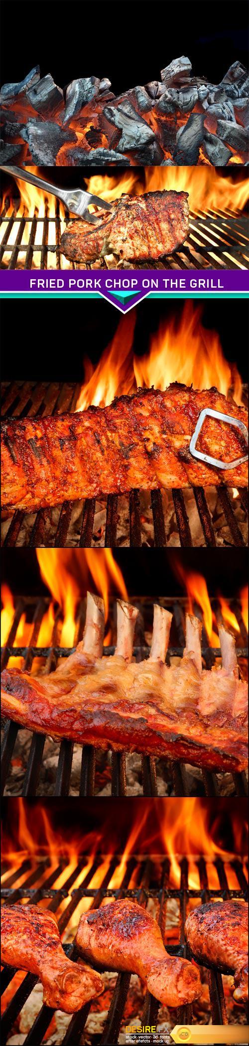 Fried pork chop on the grill 5x JPEG