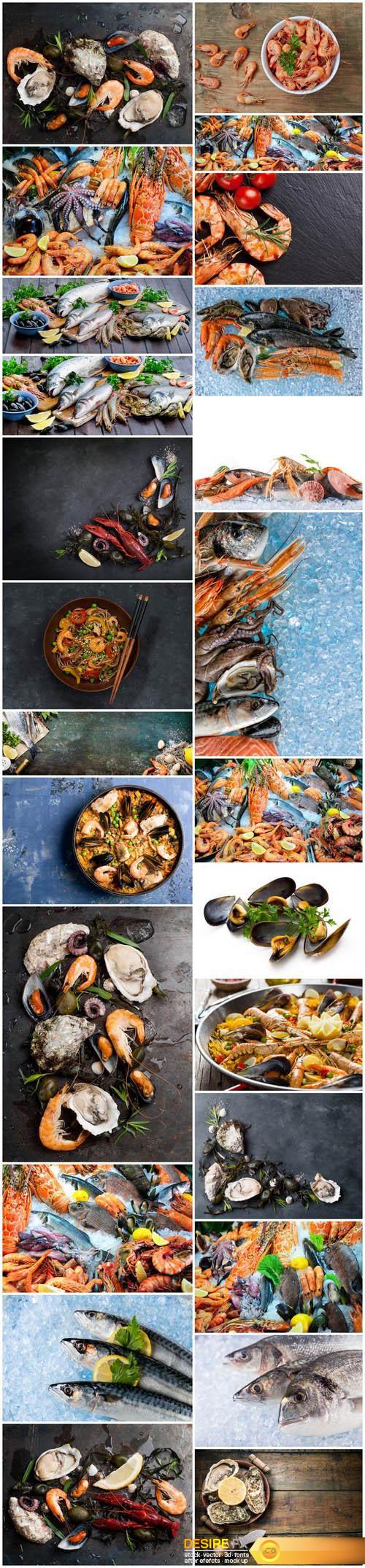 Fresh seafood - 25xUHQ JPEG Photo Stock
