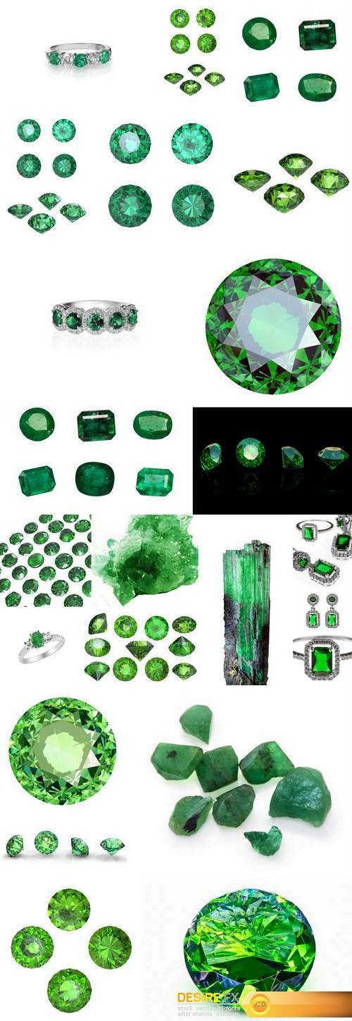 Emeralds Collection - Gemstones, 20xUHQ JPEG Photo Stock