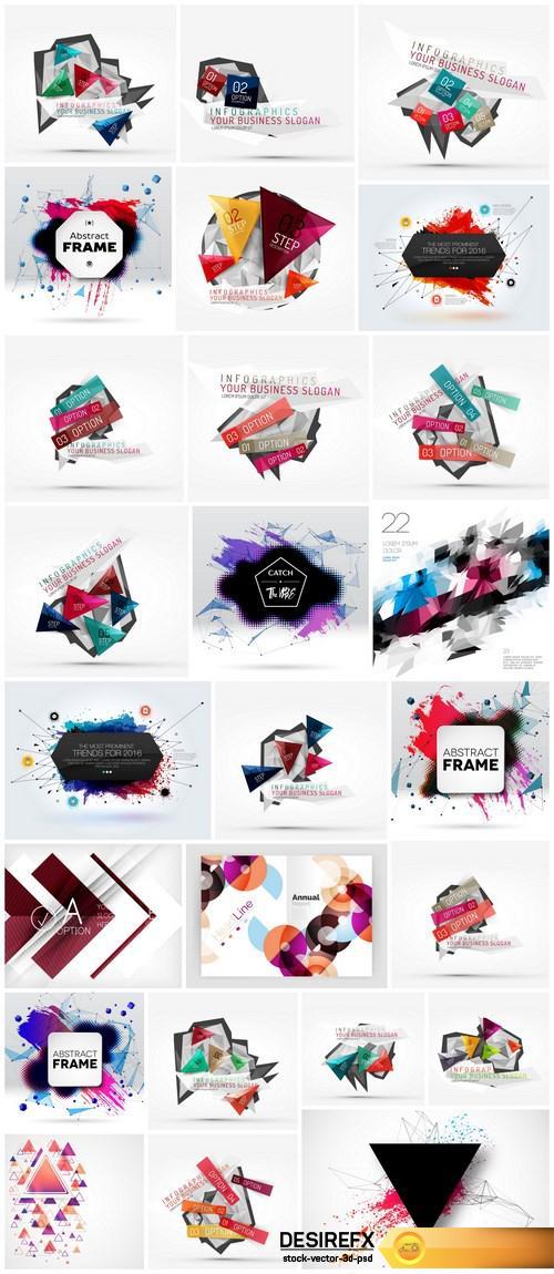 Abstract backgrounds and elements of design - 25xEPS Vector Stock