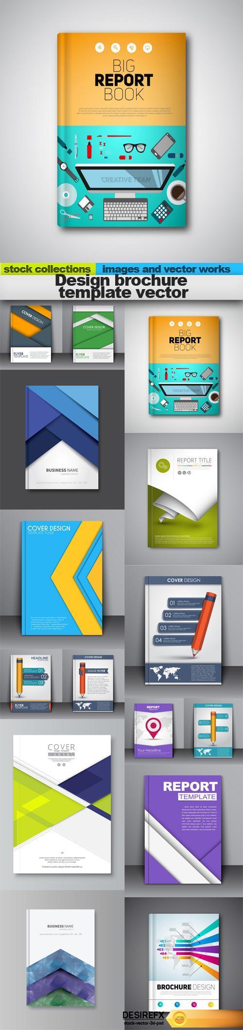 Design brochure template vector, 15 x EPS