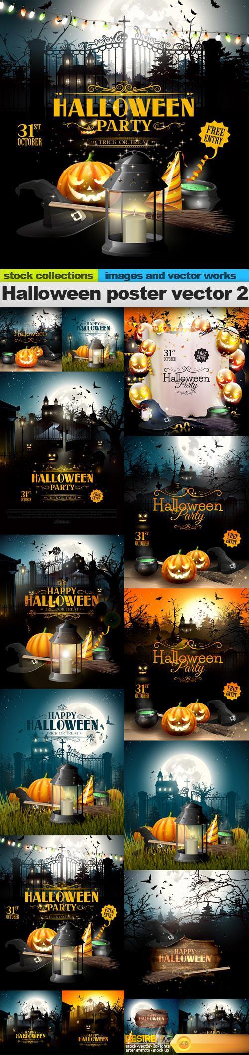 Halloween poster vector 2, 15 x EPS