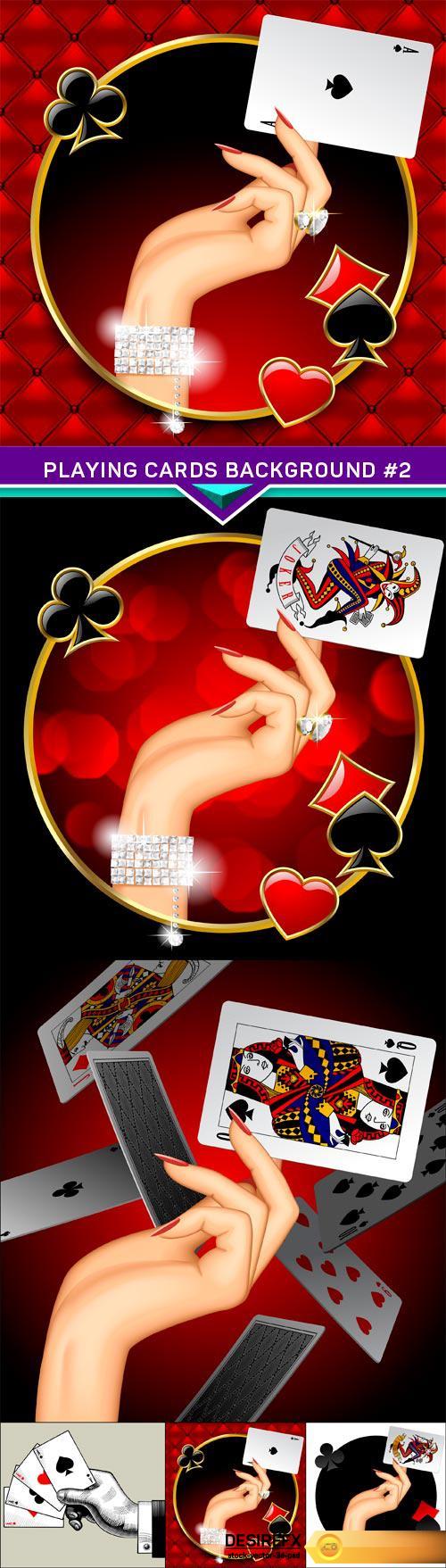 Playing cards background #2 5X EPS