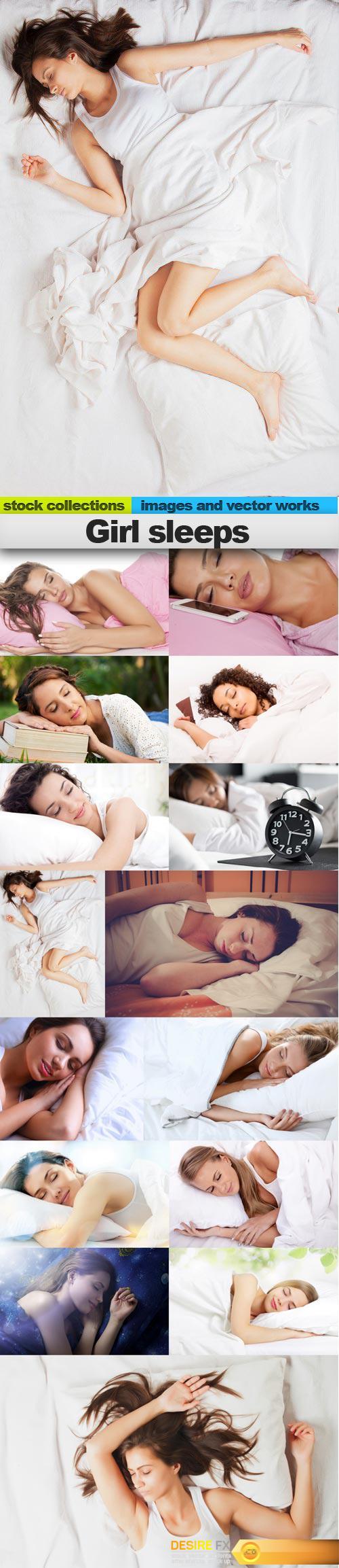 Girl sleeps, 15 x UHQ JPEG