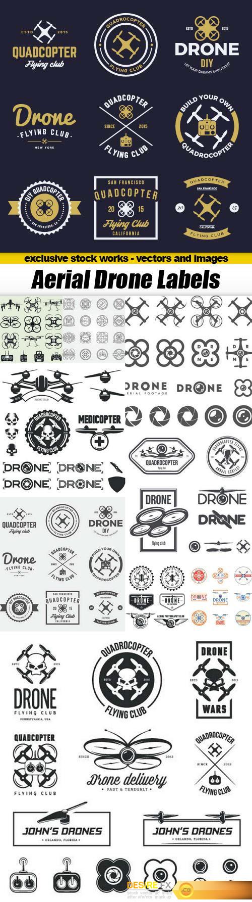 Aerial Drone Labels - 10x EPS
