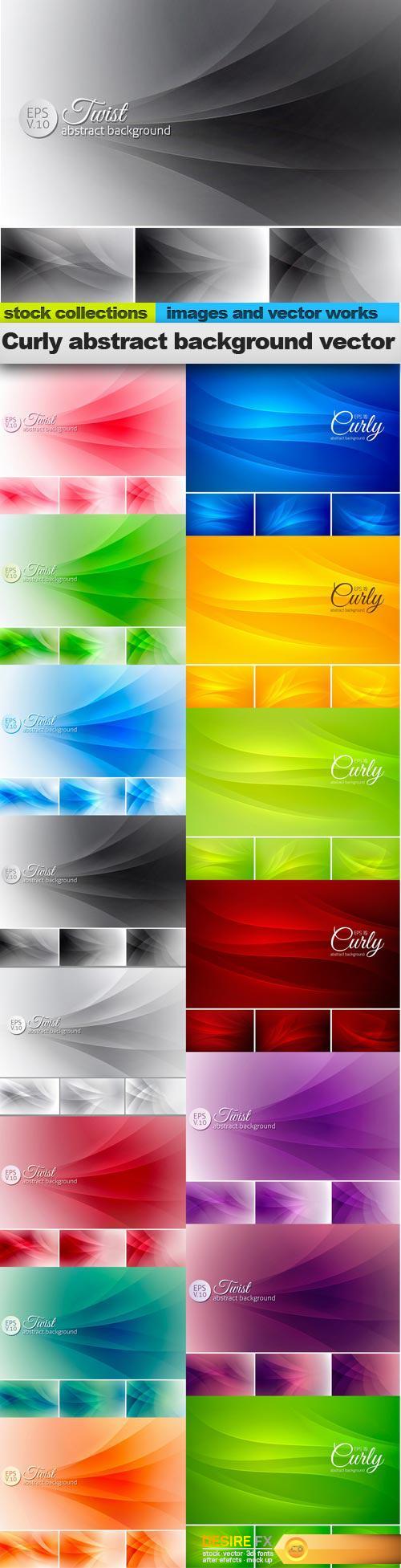 Curly abstract background vector, 15 x EPS