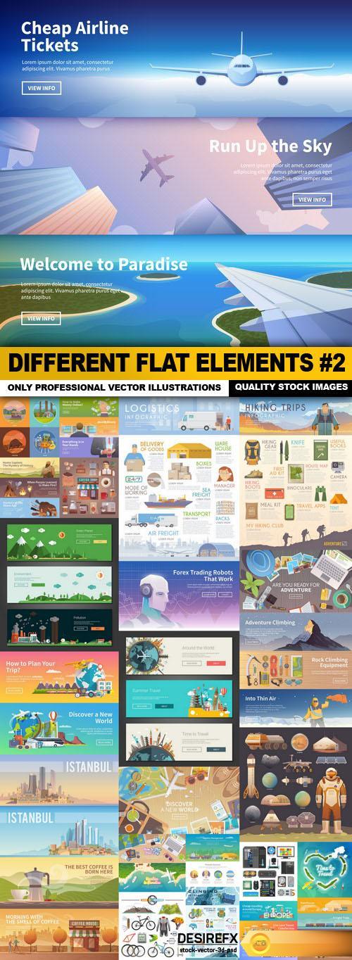 Different Flat Elements #2 - 25 Vector