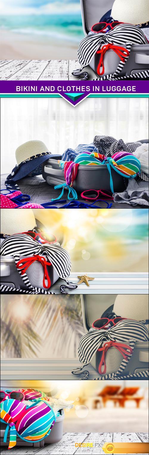 Bikini and clothes in luggage 5X JPEG