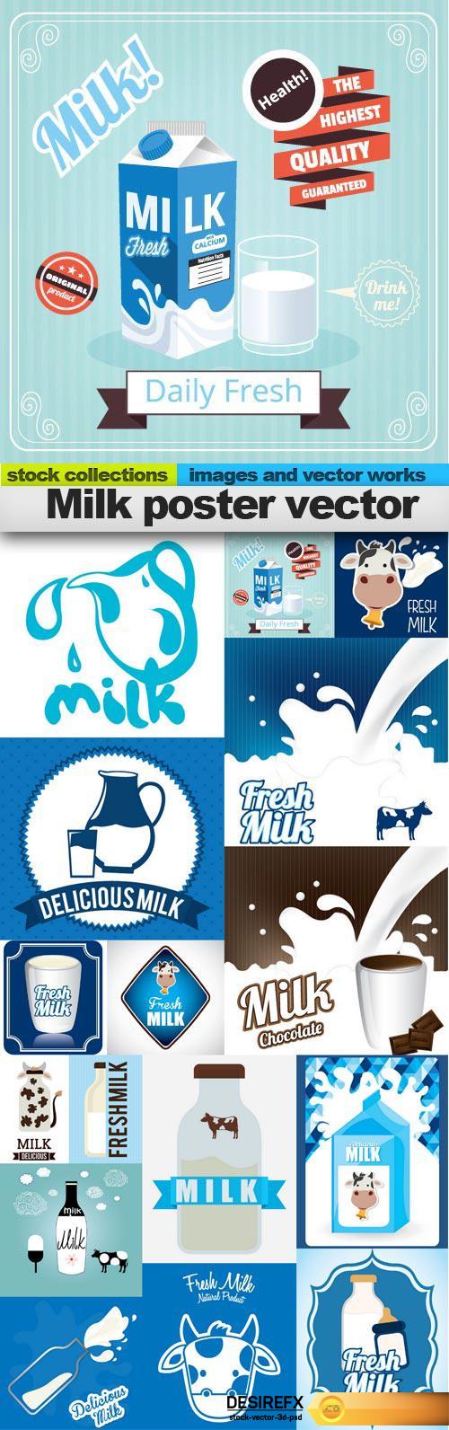 Milk poster, 15 x EPS