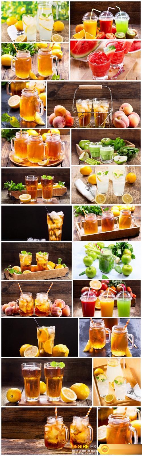 Fresh juices with fruits and vegetables 2 - 22xUHQ JPEG Photo Stock