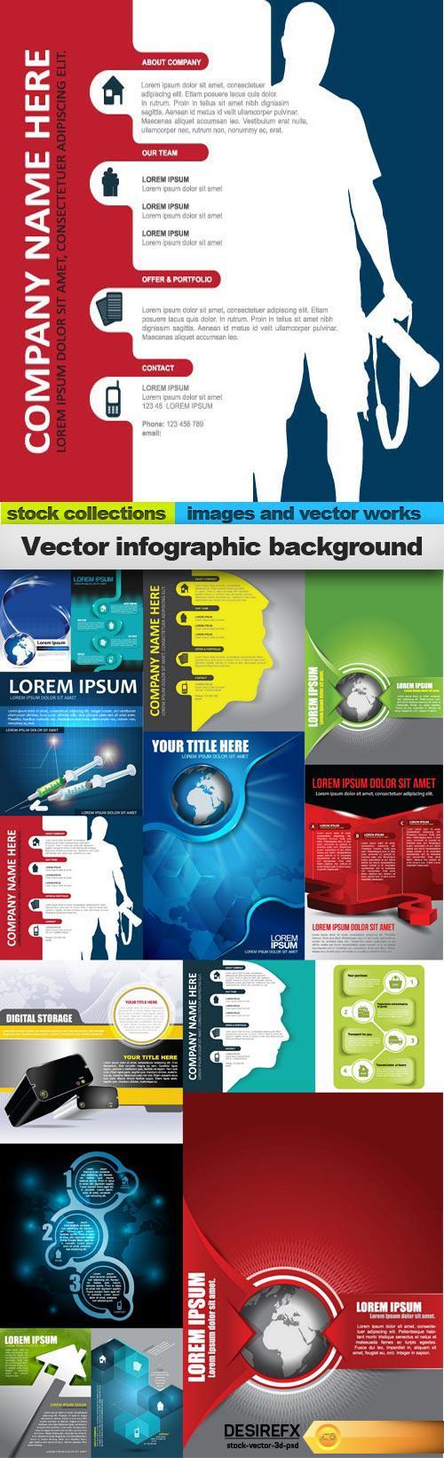 Vector infographic background, 15 x EPS