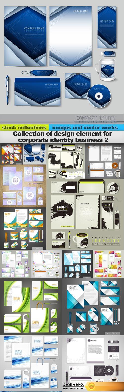 Collection of design element for corporate identity business 2, 15 x EPS