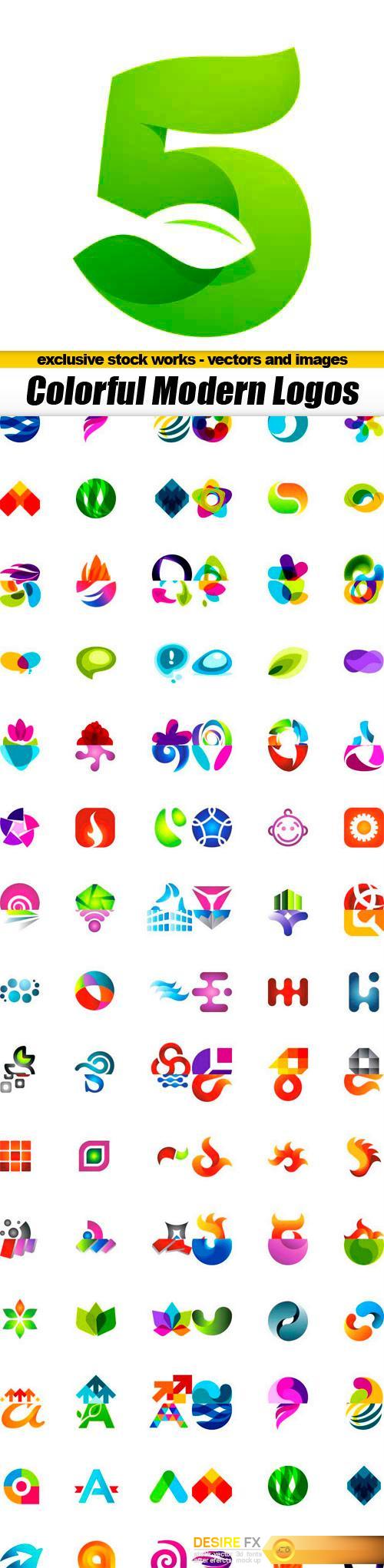 Modern Colorful Vector Logos Templates - 15x EPS