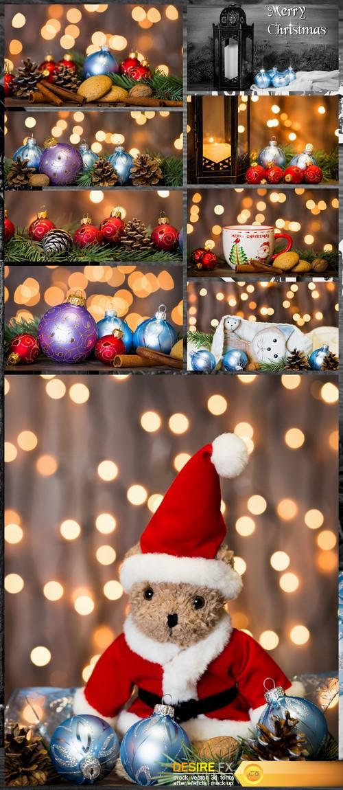 Christmas background with balls 9X JPEG