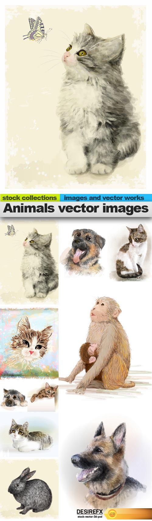 Animals vector images, 10 x EPS