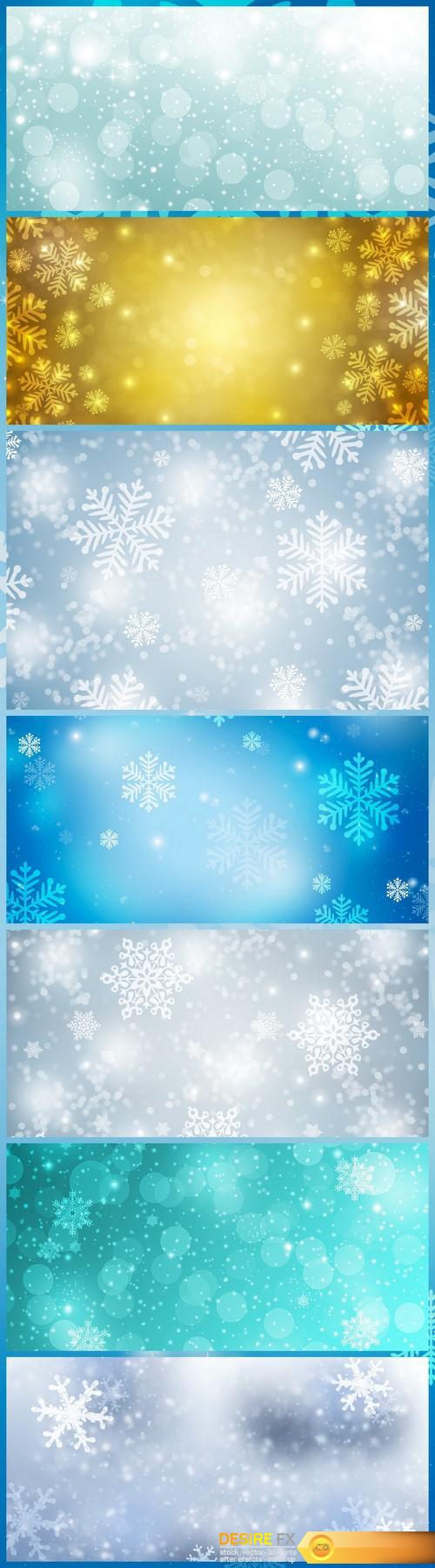 Winter snowflakes background 7X JPEG