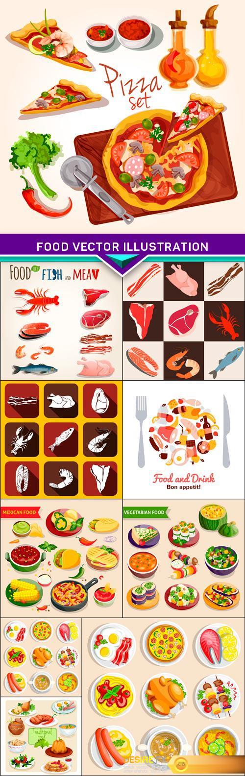 Food vector illustration 10x EPS