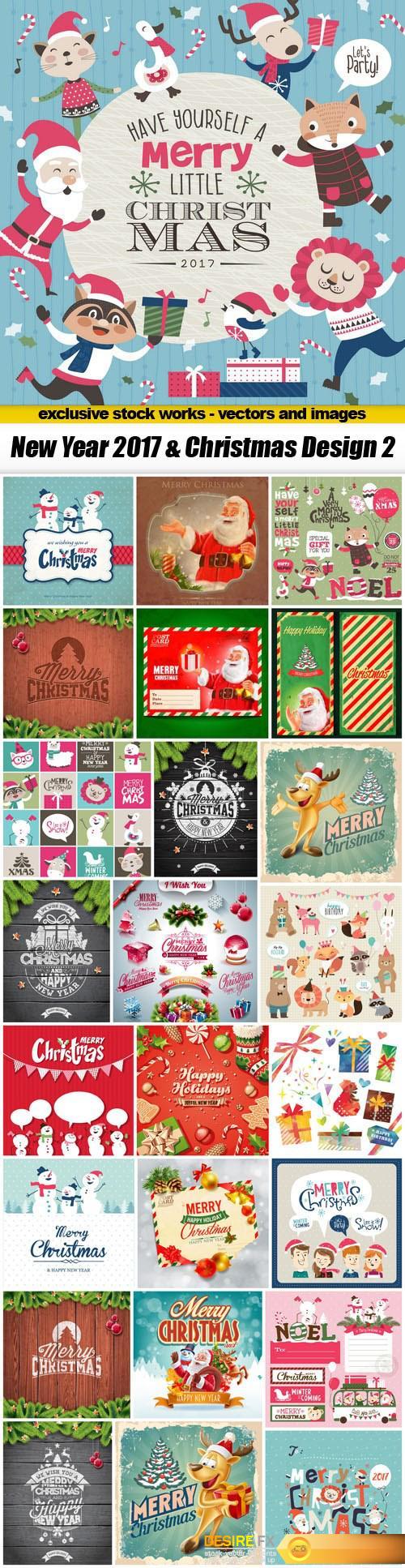 New Year 2017 & Christmas Design 2 - 25xEPS