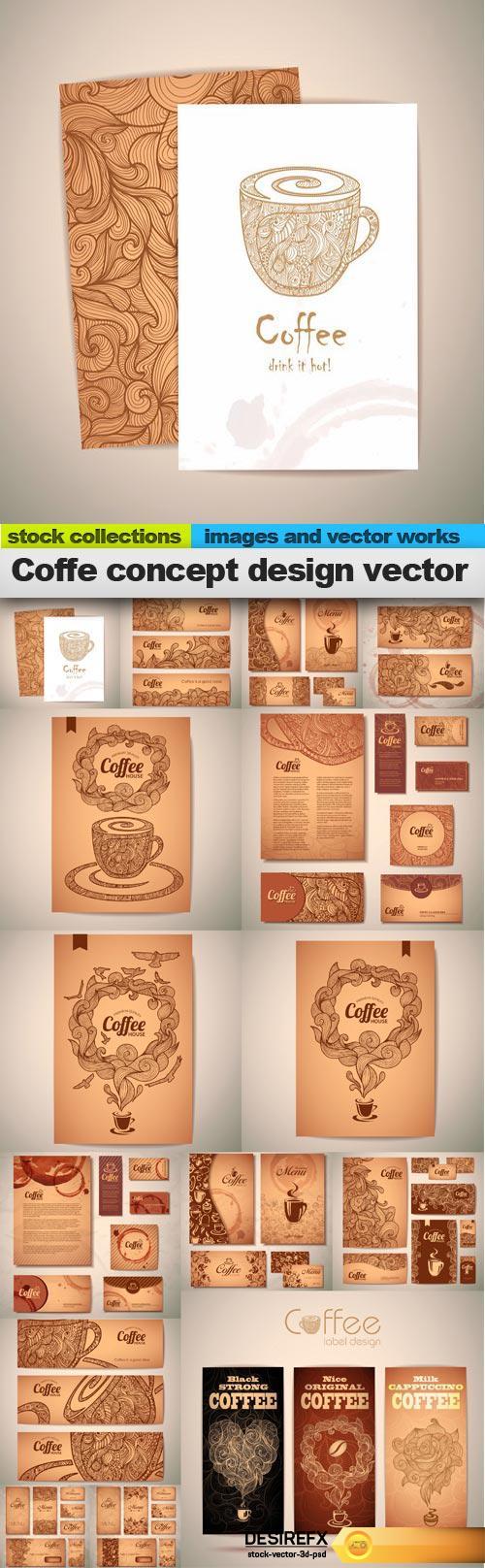 Coffe concept design vector, 15 x EPS