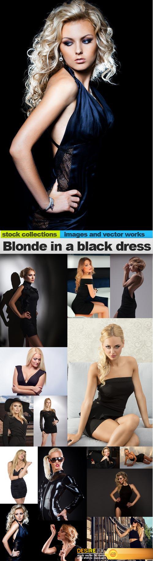 Blonde in a black dress, 15 x UHQ JPEG