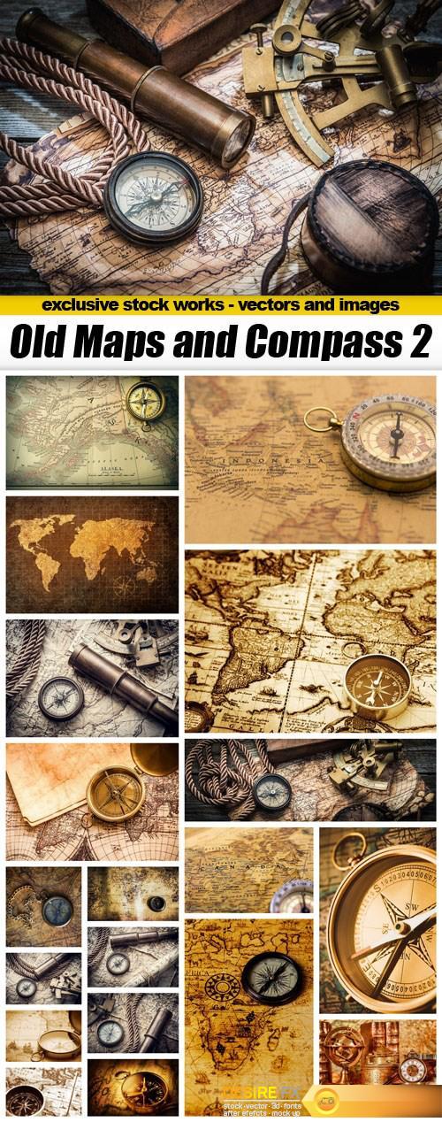 Old Maps and Compass 2 - 20xUQH JPEG