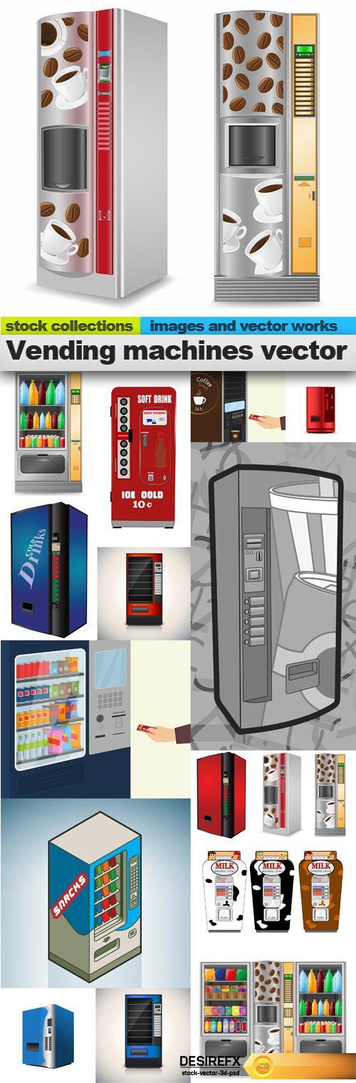 Vending machines vector, 15 x EPS
