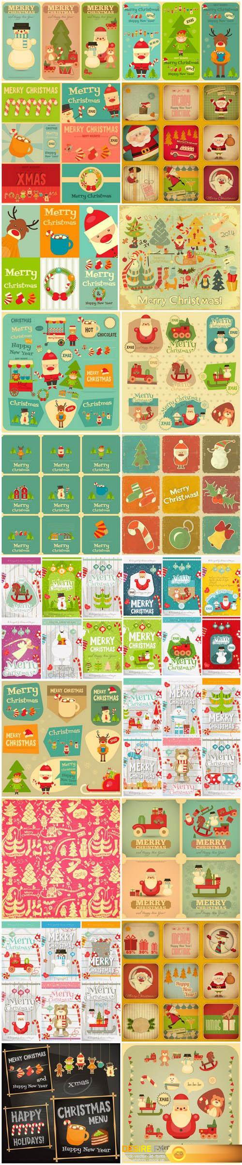Christmas posters and New Year's design elements - 20xEPS