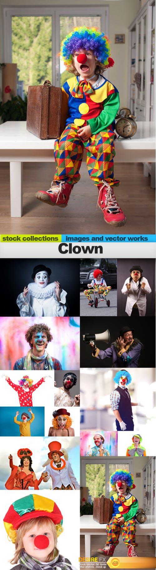 Clown, 15 x UHQ JPEG