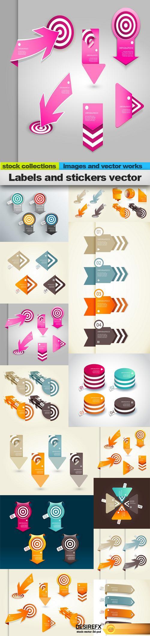 Labels and stickers vector, 15 X EPS