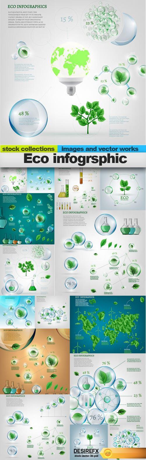 Eco infogrsphic, 15 x EPS