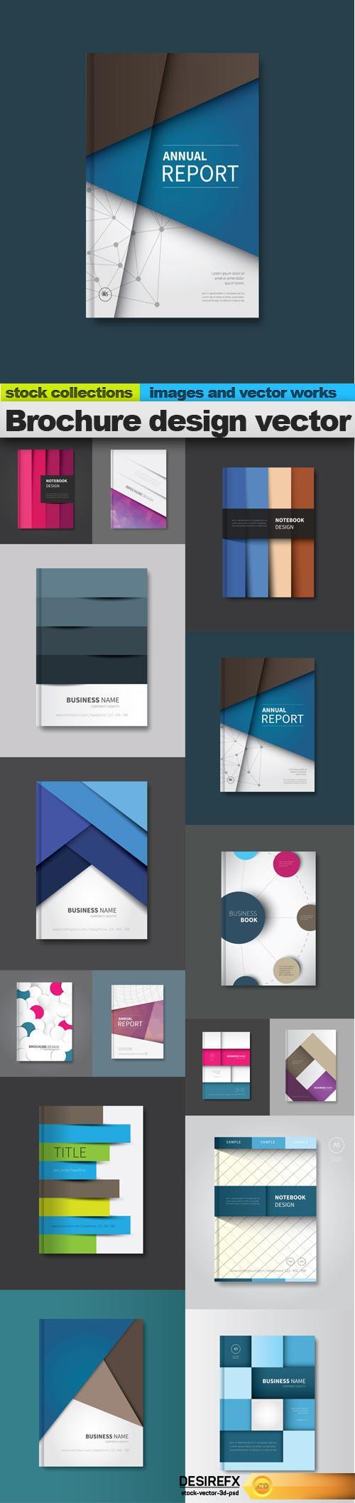 Brochure design vector, 15 x EPS