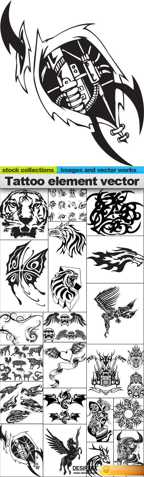 Tattoo element vector, 20 x EPS 