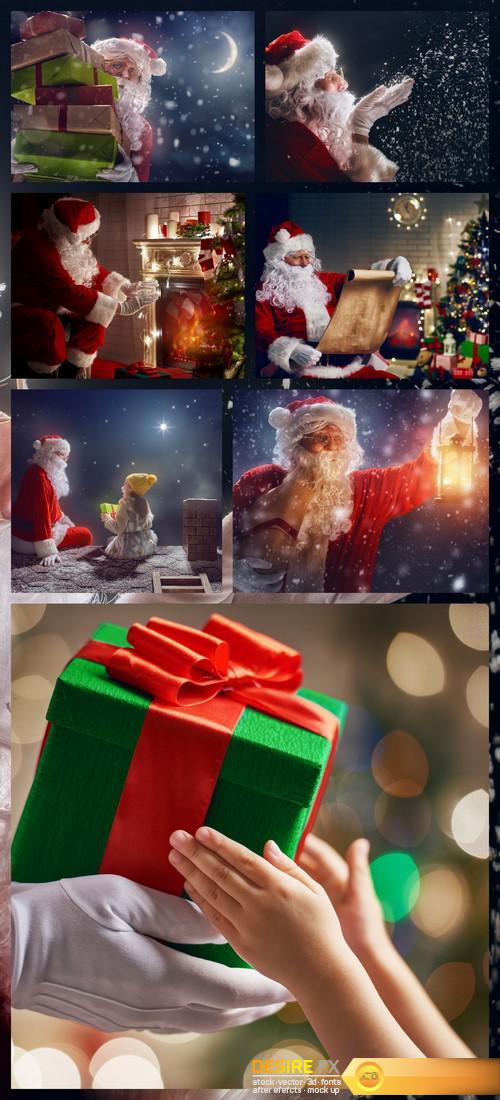Santa Claus brings lots of presents 7X JPEG
