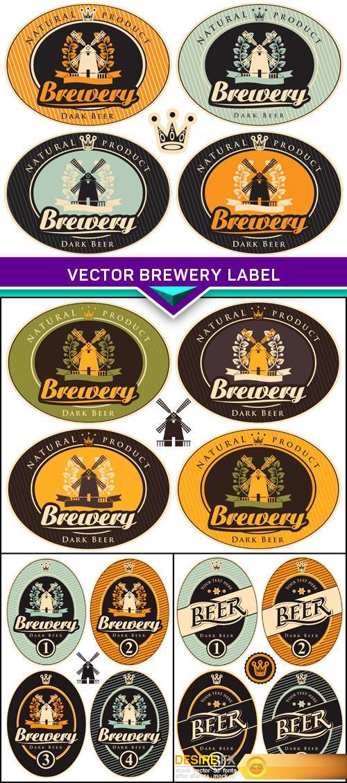 Vector brewery label 4X EPS
