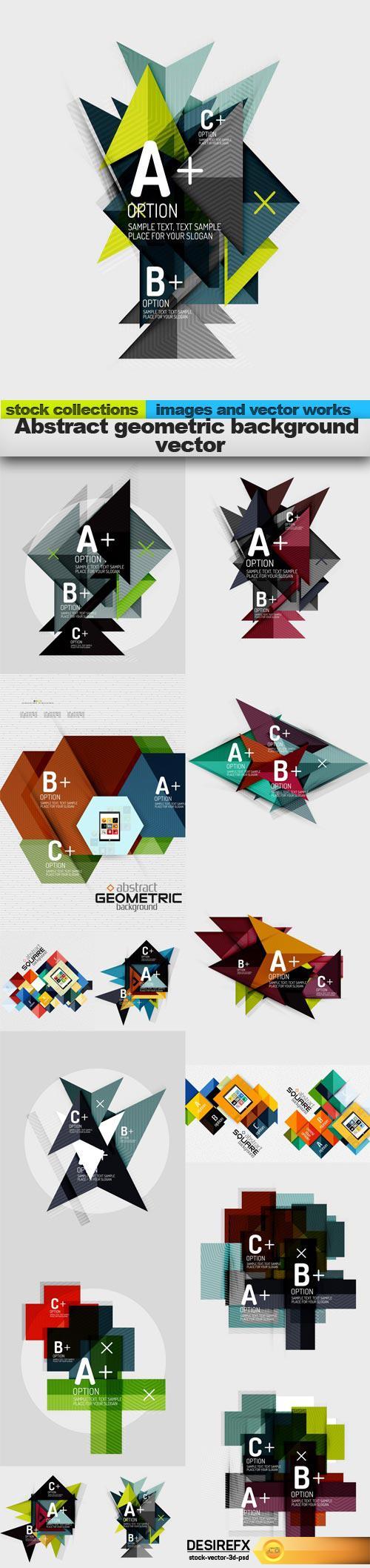 Abstract geometric background vector, 15 x EPS