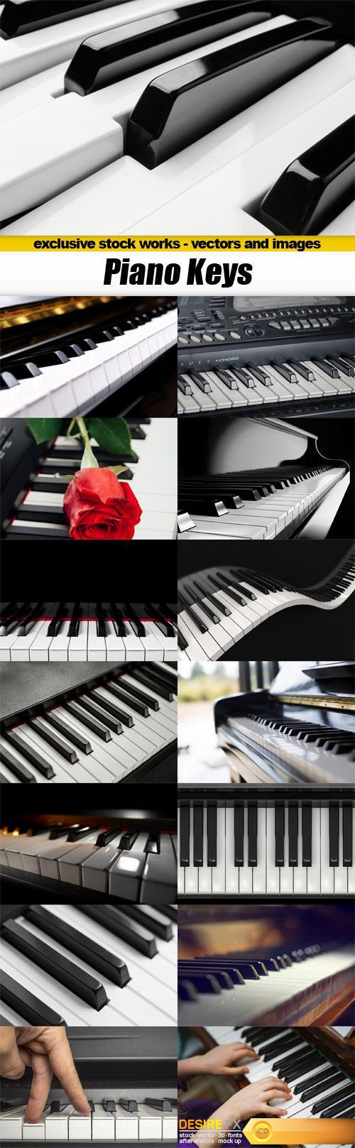 Piano Keys - 15x JPEGs