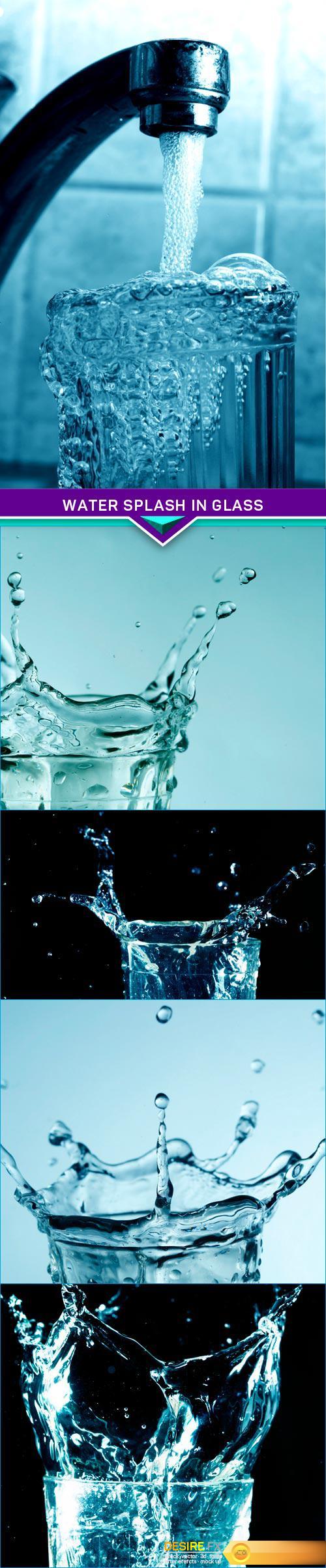 Water splash in glass 5X JPEG