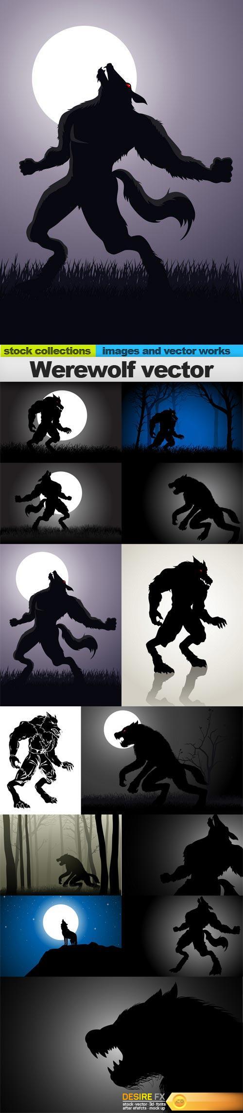 Werewolf vector, 15 x EPS
