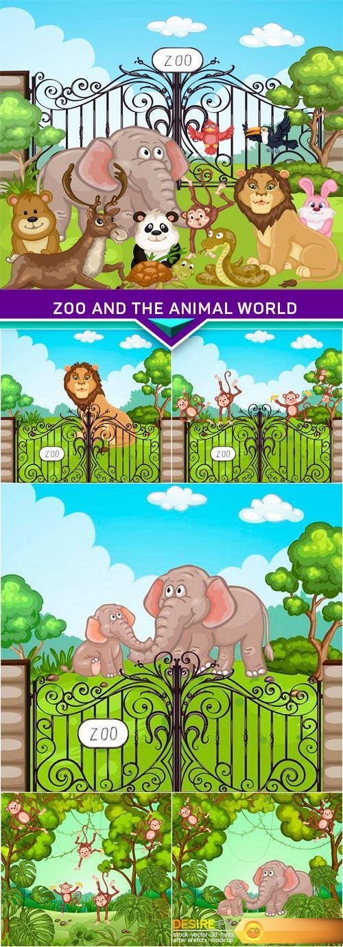 Zoo and the animal world 6x EPS