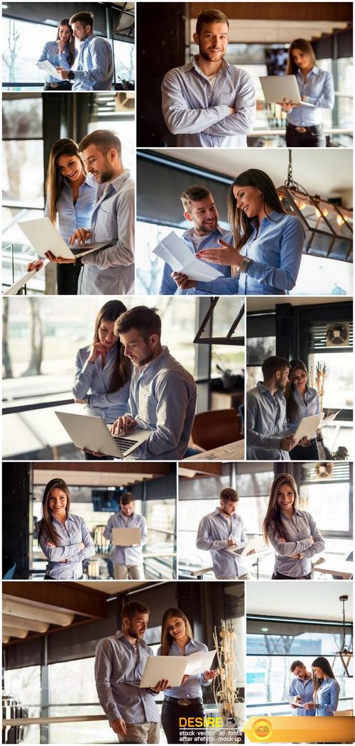 Checking business solutions - Working, 10xUHQ JPEG Photo Stock