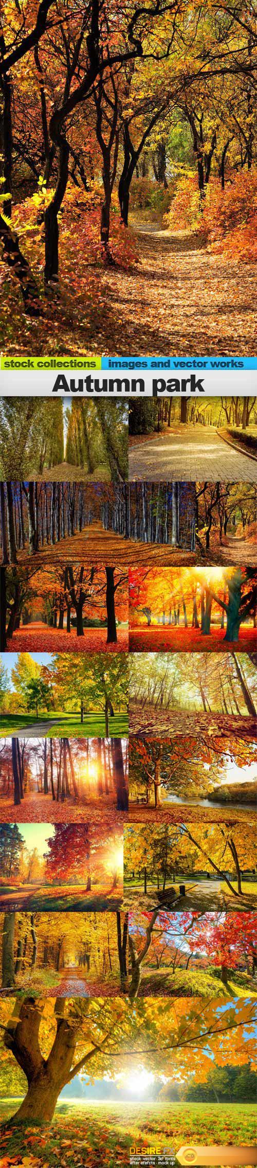 Autumn park, 15 x UHQ JPEG
