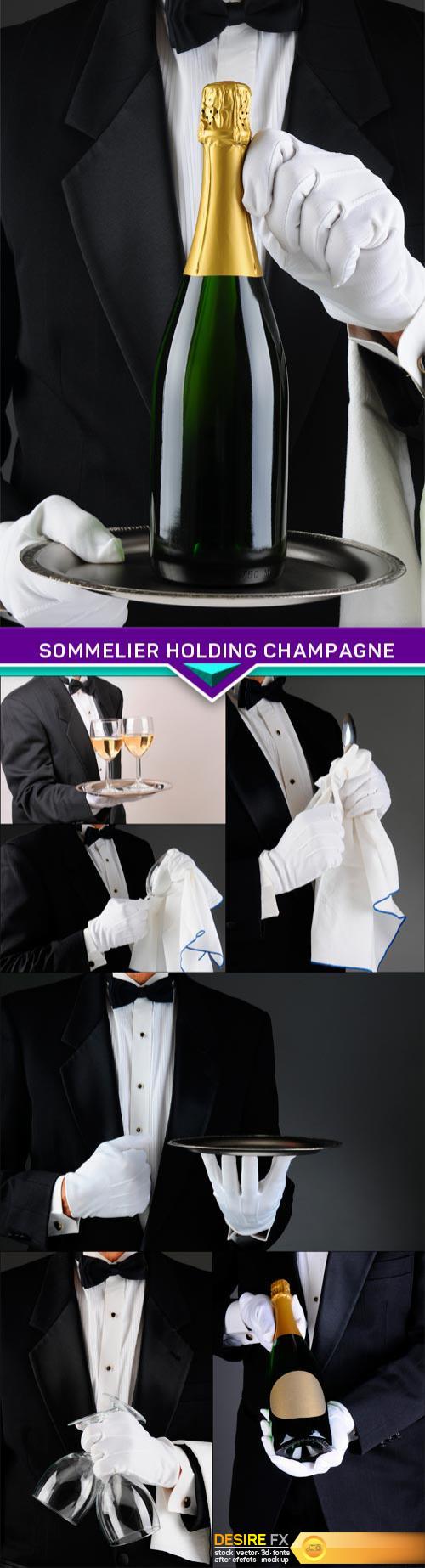 Sommelier Holding Champagne 7X JPEG