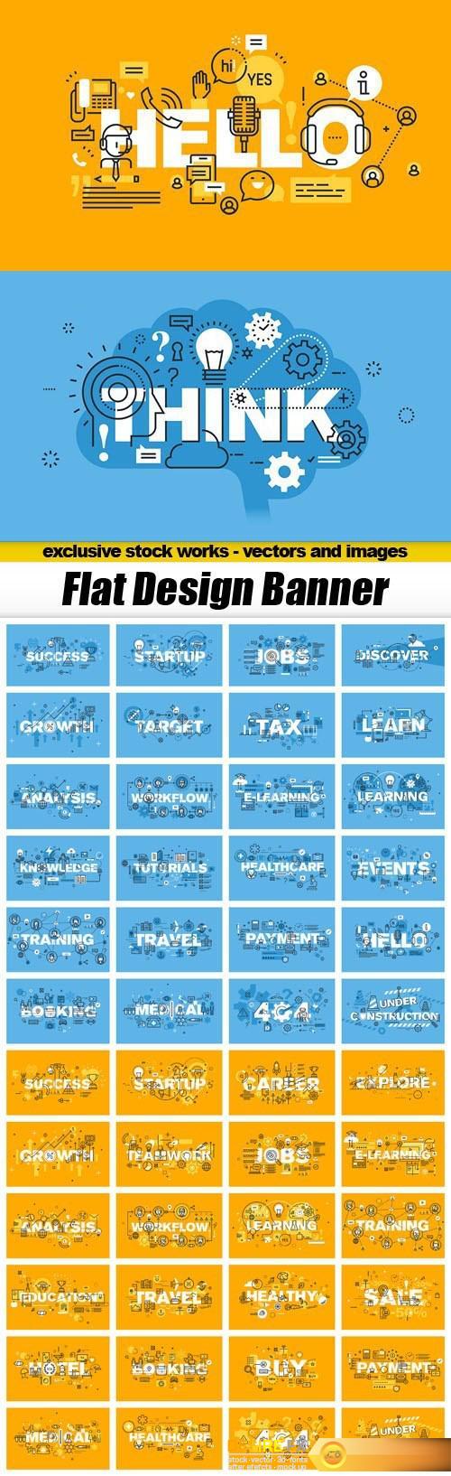 Flat Design Banner - 50 EPS