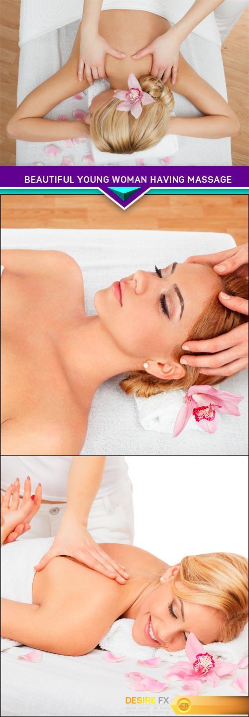 Beautiful young woman having massage 3X JPEG