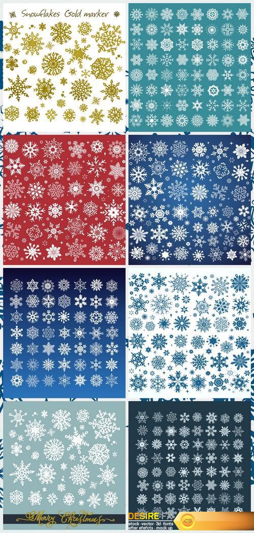 Collection christmas snowflakes #2 8X JPEG