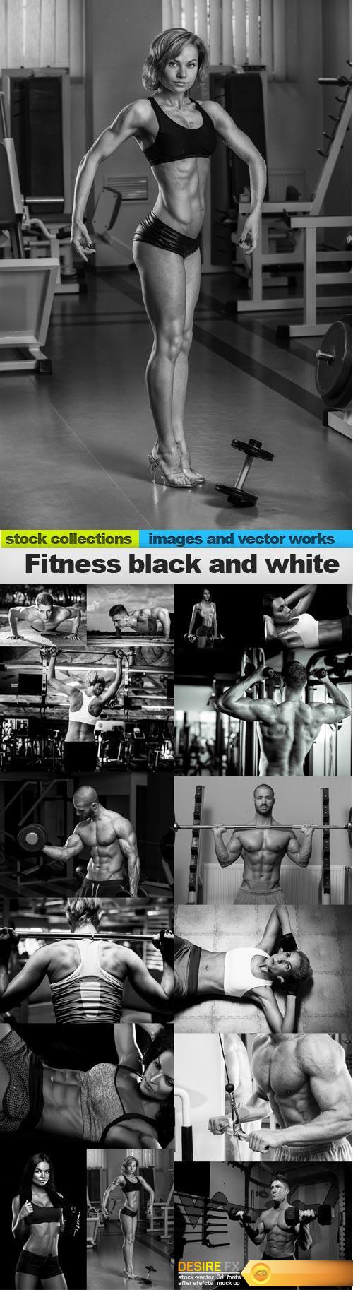 Fitness black and white, 15 x UHQ JPEG