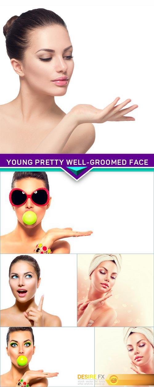 Young pretty well-groomed face 6X JPEG